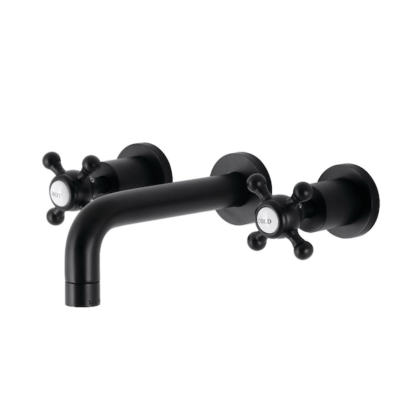 Kingston Brass KS8120BX Two-Handle Wall Mount Bathroom Faucet, Matte Black KS8120BX - main